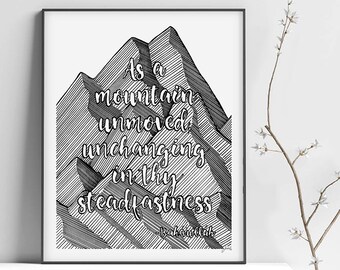 Bahá'i Quote / Art print - 8x10 in - Handmade illustration - Wall Art - Inspirational Quote