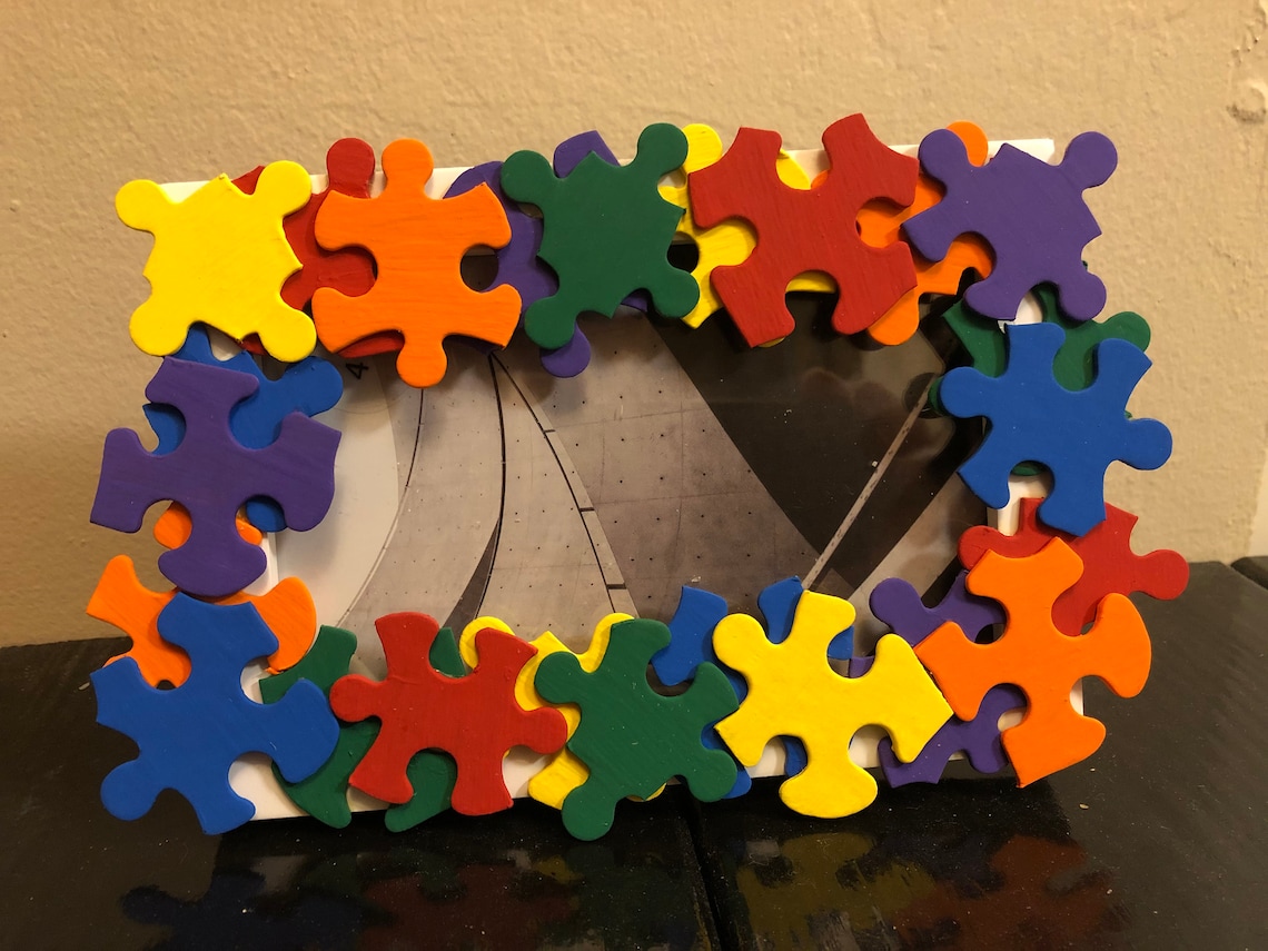 Puzzle Piece Picture Frame Etsy