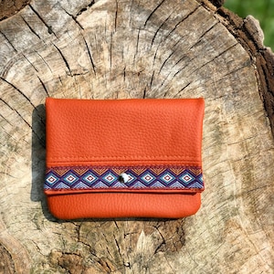 Cartera pequeña de piel vegana, mini cartera