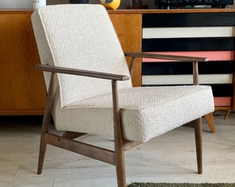Original mid-century polish armchair 300-190 in boucle fabric PERSONALIZATION!