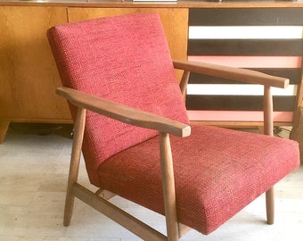 Polish mid century club chair B-7727 from 1970s. Personalization!