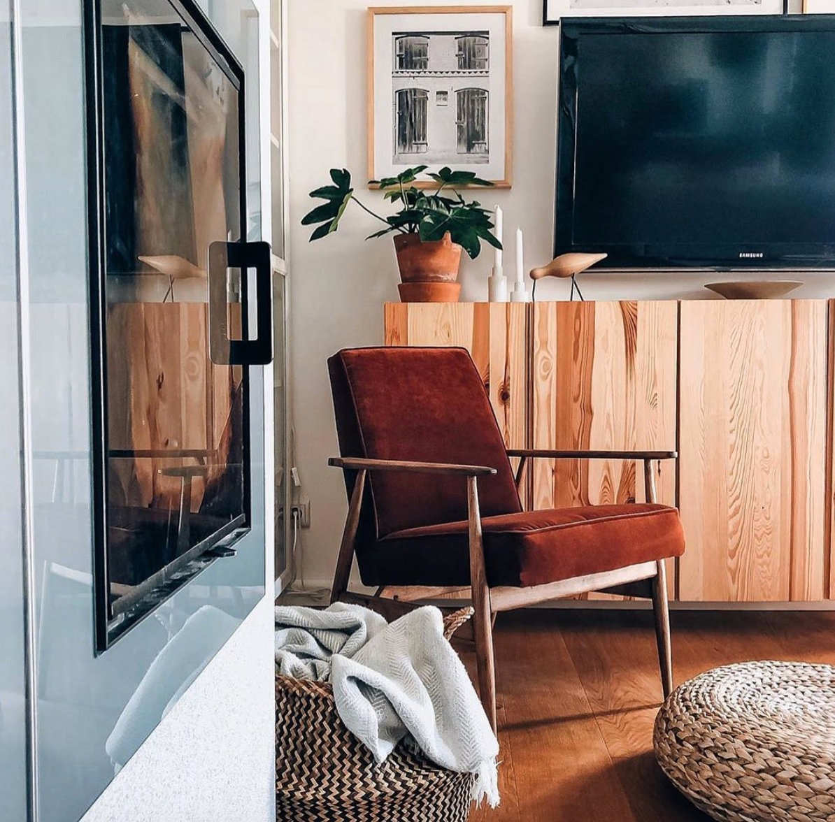 Fauteuil Poli Vintage 300-190 en Velours de Mid Century Personalization