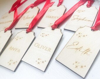 Christmas gift tags, reusable, Christmas decoration, Christmas gift, Christmas eve box filler, personalised
