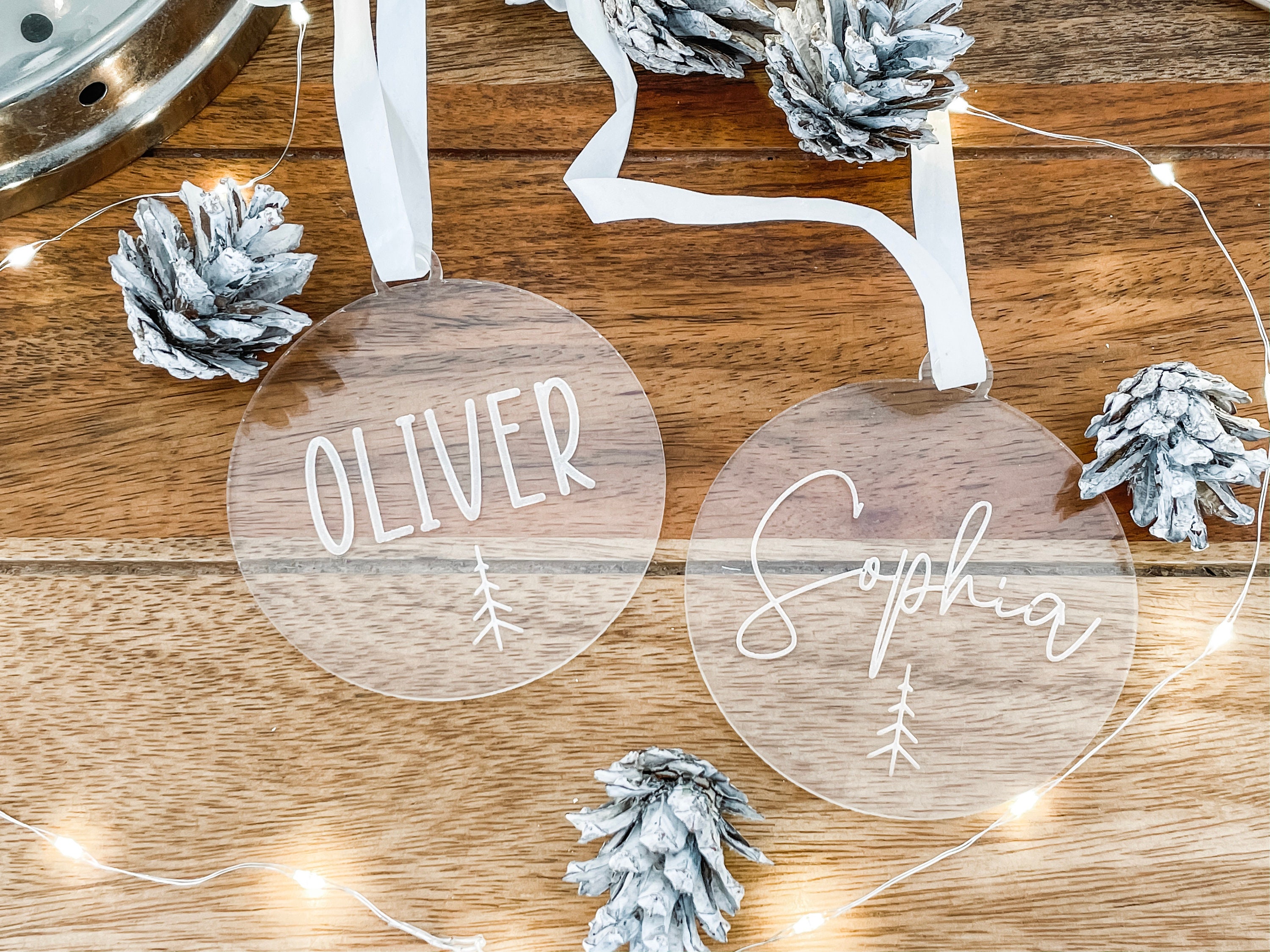 Personalised Christmas Bauble Decoration Xmas Tree Family Kids - Etsy UK