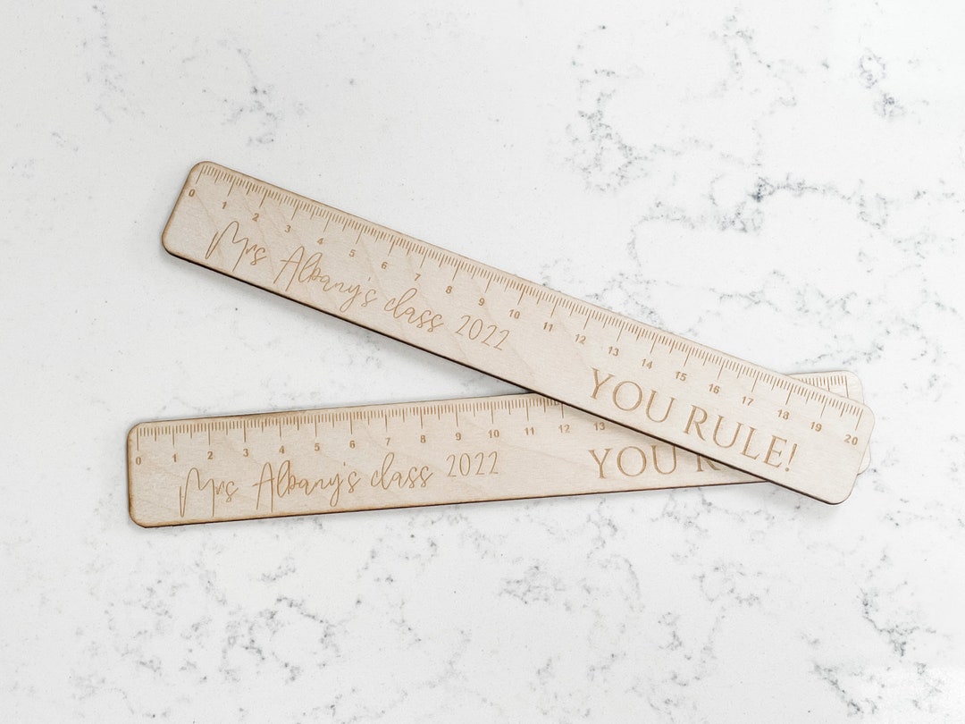 Teacher Pupil Ruler Gift, End of Term Favour, Wooden, Class ...