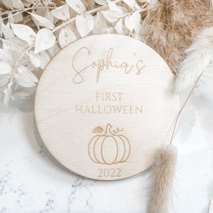 First Halloween Decoration, First Halloween prop, pumpkin,  Personalised Halloween Decoration, Photo Prop, 1st Halloween, Instagram Prop