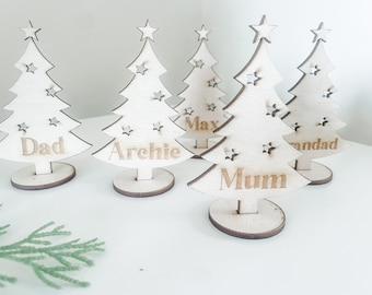 Christmas table settings, decor ideas, personlised name setting, xmas table decor, personalised, place setting