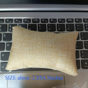 Closeout Jewelry Display Cushion,Display Pillows 4 Pcs Jute Mini Pillows