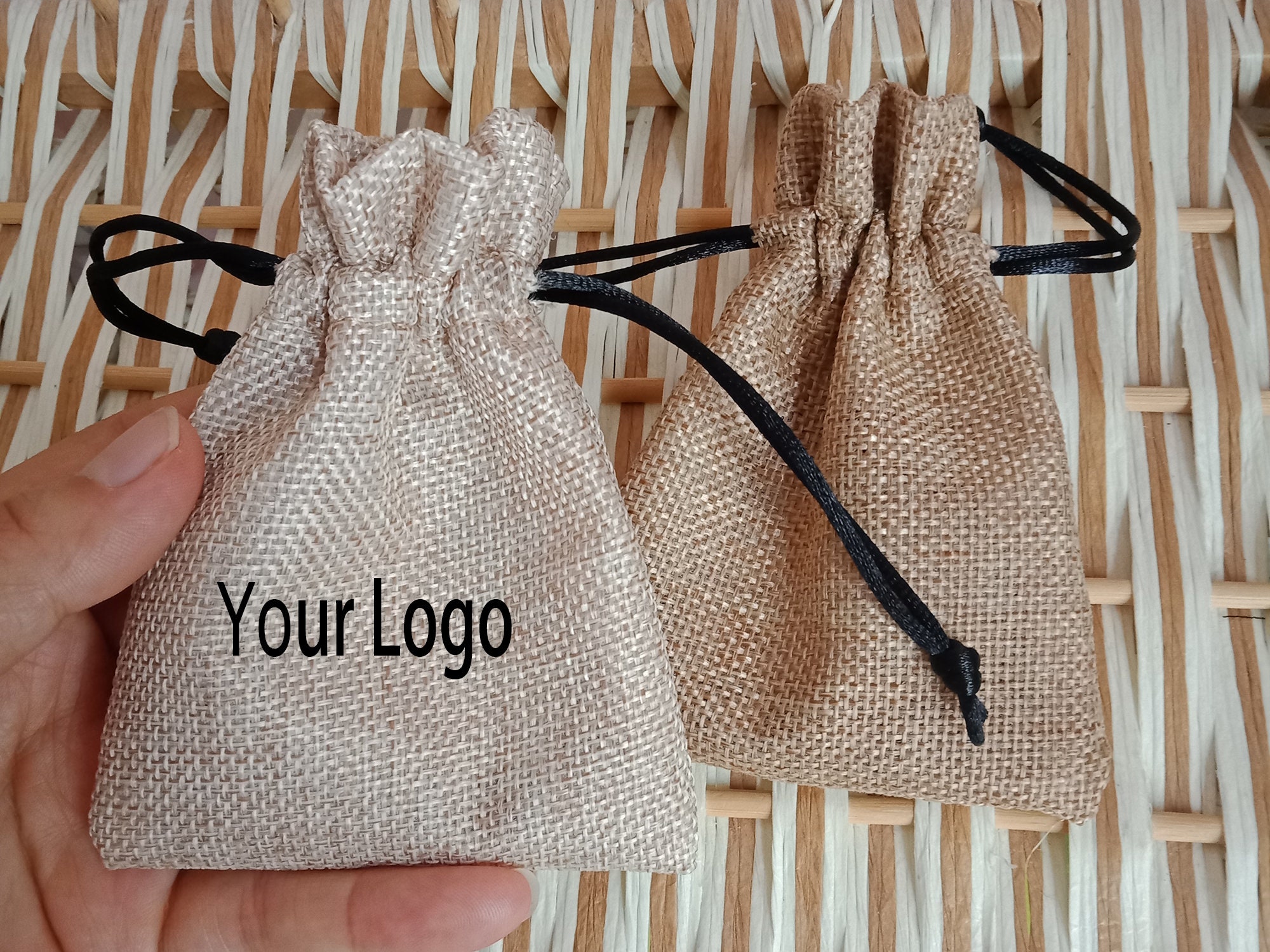 100 Pcs Personalized Jewelry Pouches,jute Bags With Drawstring,bracelet