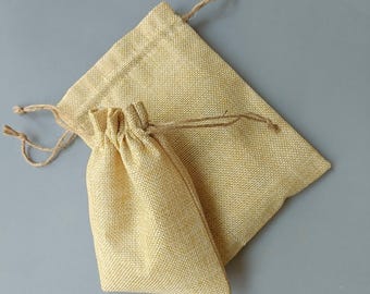 Jute Drawstring Favor Bags: DIY Burlap Pouches for Soap, Flowers