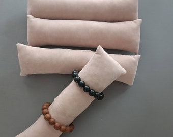 3 Pcs Velvet Jewelry Display Pillows: Bracelet Show Cushions