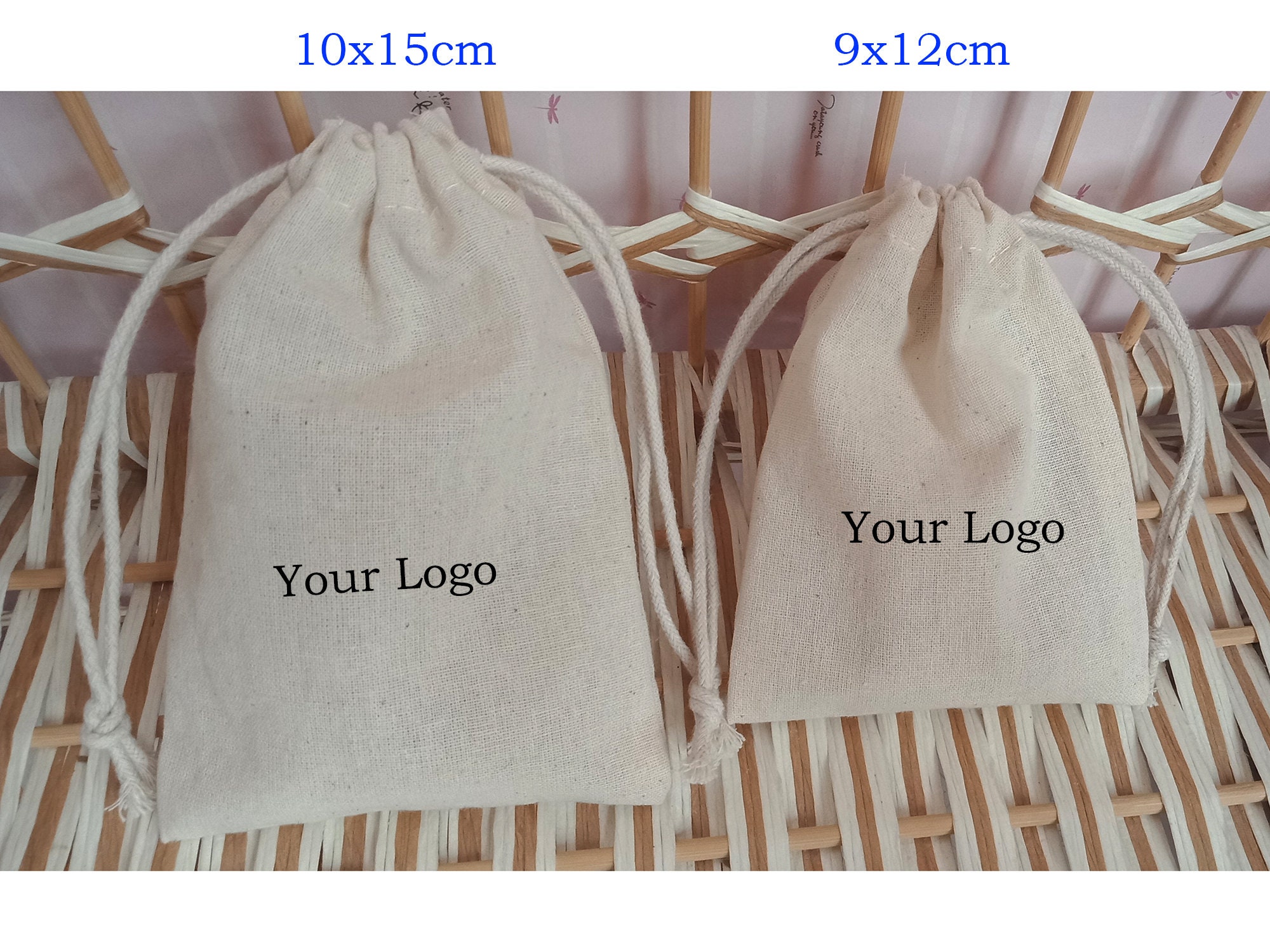 100 Pcs Bulk Jewelry Packing Bags With Logo,pure Cotton Jewellery