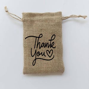 Bolsas de agradecimiento para recuerdos de boda, bolsas de arpillera para bodas, flores secas, bolsas de embalaje de jabón hechas a mano, 50 unidades a granel
