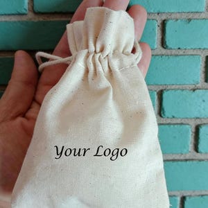 100 Pcs Bulk Diy Soap Packaging Personalized,Party Favor Holder Bags Custom,Jewelry Pouches Custom Your Logo image 1