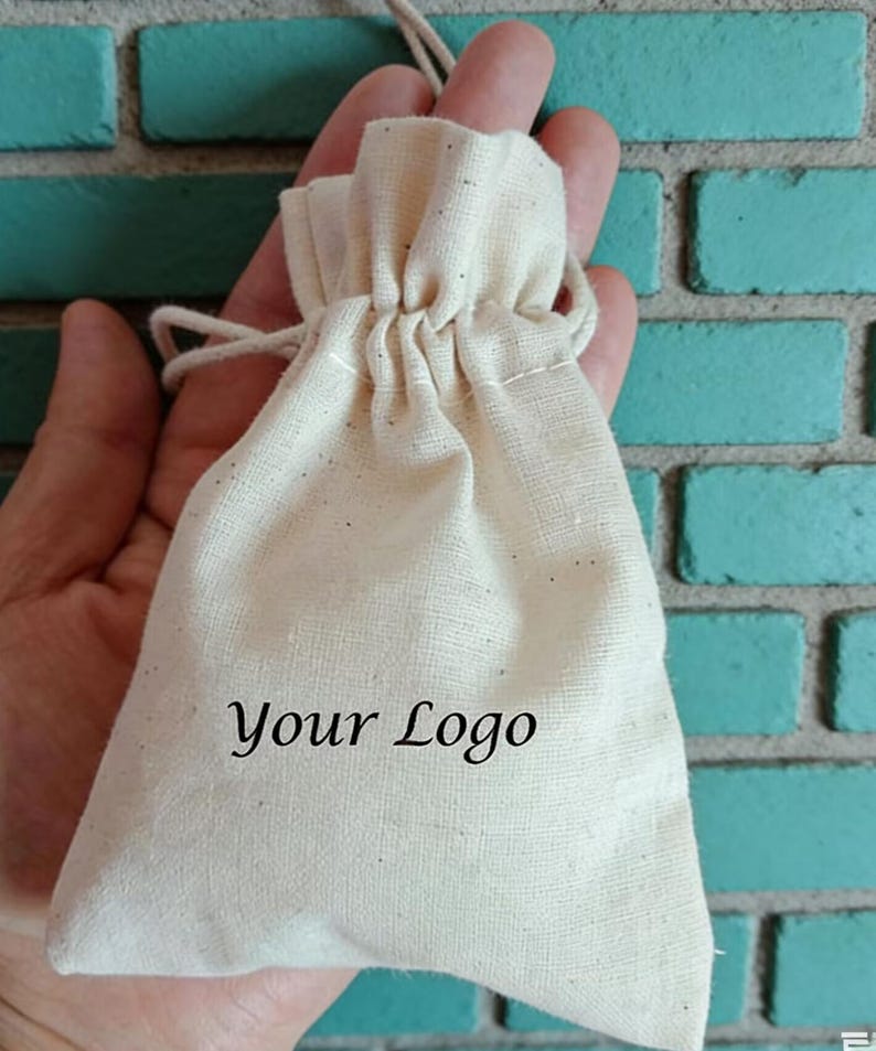 100 Pcs Bulk Diy Soap Packaging Personalized,Party Favor Holder Bags Custom,Jewelry Pouches Custom Your Logo image 1
