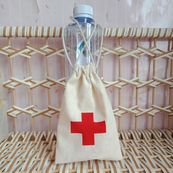 50 Buste Porta Regalo Per Matrimonio - Cotone, Bianco E Rosso, Per Kit Postumi Sbornia - Foto 9