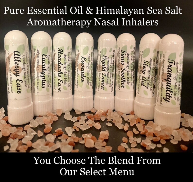 Aromatherapy Inhaler Pure Essential Oil Blends Himalayan Sea image 1