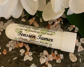 Tension Tamer Aromatherapy Inhaler | Essential Oil Blend With Himalayan Sea Salt | Self Care and Wellness Products | Cedar Hill Botanicals