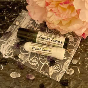 Liquid Xanax Aromatherapy Set, Crystal Infused, Essential Oil Roller, Aromatherapy Inhaler, Mother's Day Gift, CedarHillBotanicals image 5