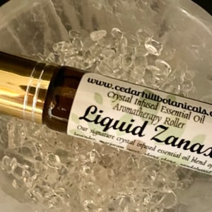 Liquid Zanax, essential oil roller, Reiki Charged, Crystal Infused, Aromatherapy roll on, Aromatherapy Oils, Cedar Hill Botanicals.