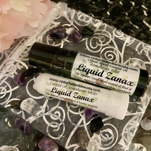 Liquid Xanax Aromatherapy Set, Crystal Infused, Essential Oil Roller, Aromatherapy Inhaler, Mother's Day Gift, CedarHillBotanicals image 7