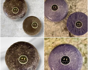 Purple Toning Shampoo Bar and Conditioner Bar Set, Solid Shampoo Bar, For Blonde, Platinum, White, Silver, Gray Hair, Cedar Hill Botanicals