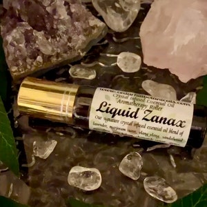 Cedar Hill Botanicals Liquid Zanax Crystal Infused Essential Oil Aromatherapy Roller.