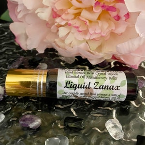 Cedar Hill Botanicals Liquid Zanax Crystal Infused Essential Oil Aromatherapy Roller.