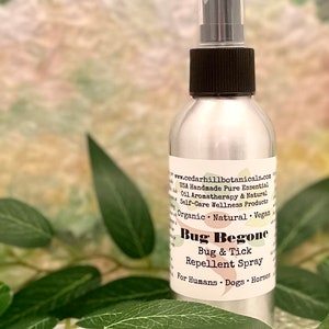 Cedar Hill Botanicals all-natural bug and tick repellent spray, Bug Begone.