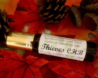 4 Thieves Essential Oil Roller, Reiki Crystal Infused, Immune Support, Aromatherapy, Roll On, Wellness Products, Cedar Hill Botanicals