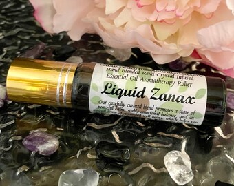 Liquid Xanax Essential Oil Roller, Reiki Crystal Infused, Aromatherapy Roll On, Self Care Products, Wellness Products, CedarHill Botanicals