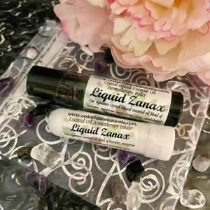 Liquid Xanax Aromatherapy Set, Crystal Infused, Essential Oil Roller, Aromatherapy Inhaler, Mother's Day Gift, CedarHillBotanicals image 1