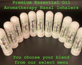 Essential Oil Aromatherapy Nasal Inhaler, Pure Essential Oil Blends, Stocking Stuffers, For Teens, For Women and Men