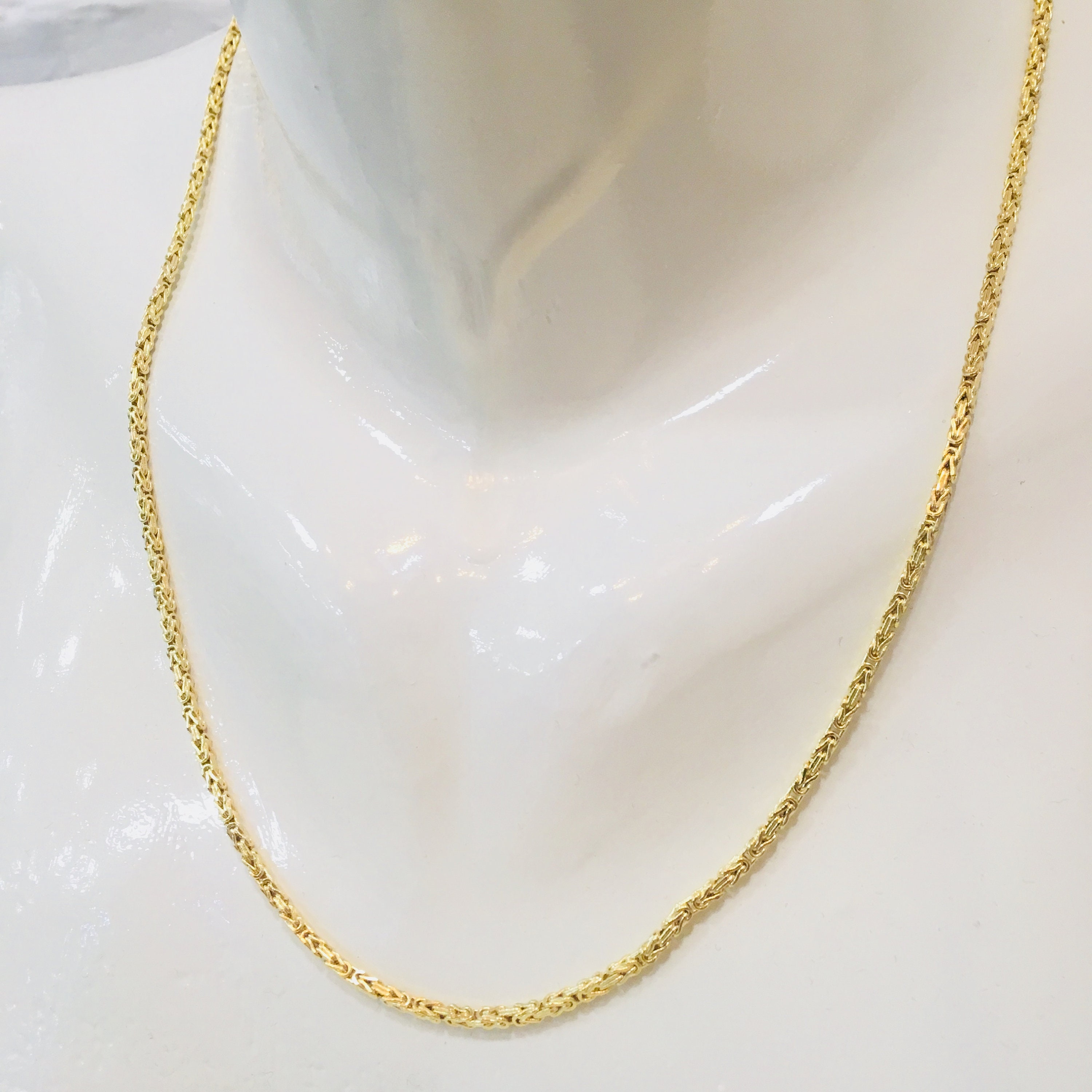 King Knot Chain Solid Gold 14k Kings Chain King Chain Men Etsy