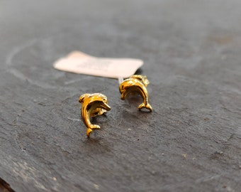 Buy Dolphin Earrings Gold, Dolphin Studs Gold, Dolphin Jewelry - Main Image
