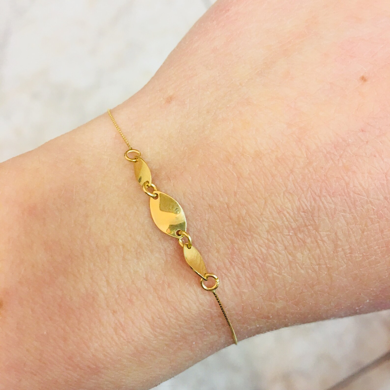 Solid Gold 14K Bracelet Dainty Gold Bracelet 14k Gold Etsy UK