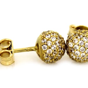 Solid Gold Tiny Ball Stud Earrings, 9K, 9K ball studs, ball studs, gold earrings, dainty jewelry, delicate earrings, stacking earrings,stack