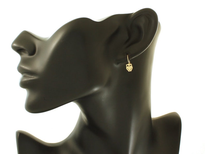 Owl 14k Solid Gold Wrap Wire Earrings Owl Earrings Owls Etsy