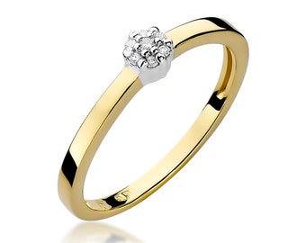 Proposal Diamond Ring, Wedding Ring, Dainty Diamond Ring, Classic Diamond Ring, Diamond Ring Gift, Promise Ring, Diamond Bridal Ring, Gift