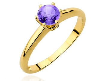 Amethyst-Goldring, Punze 585