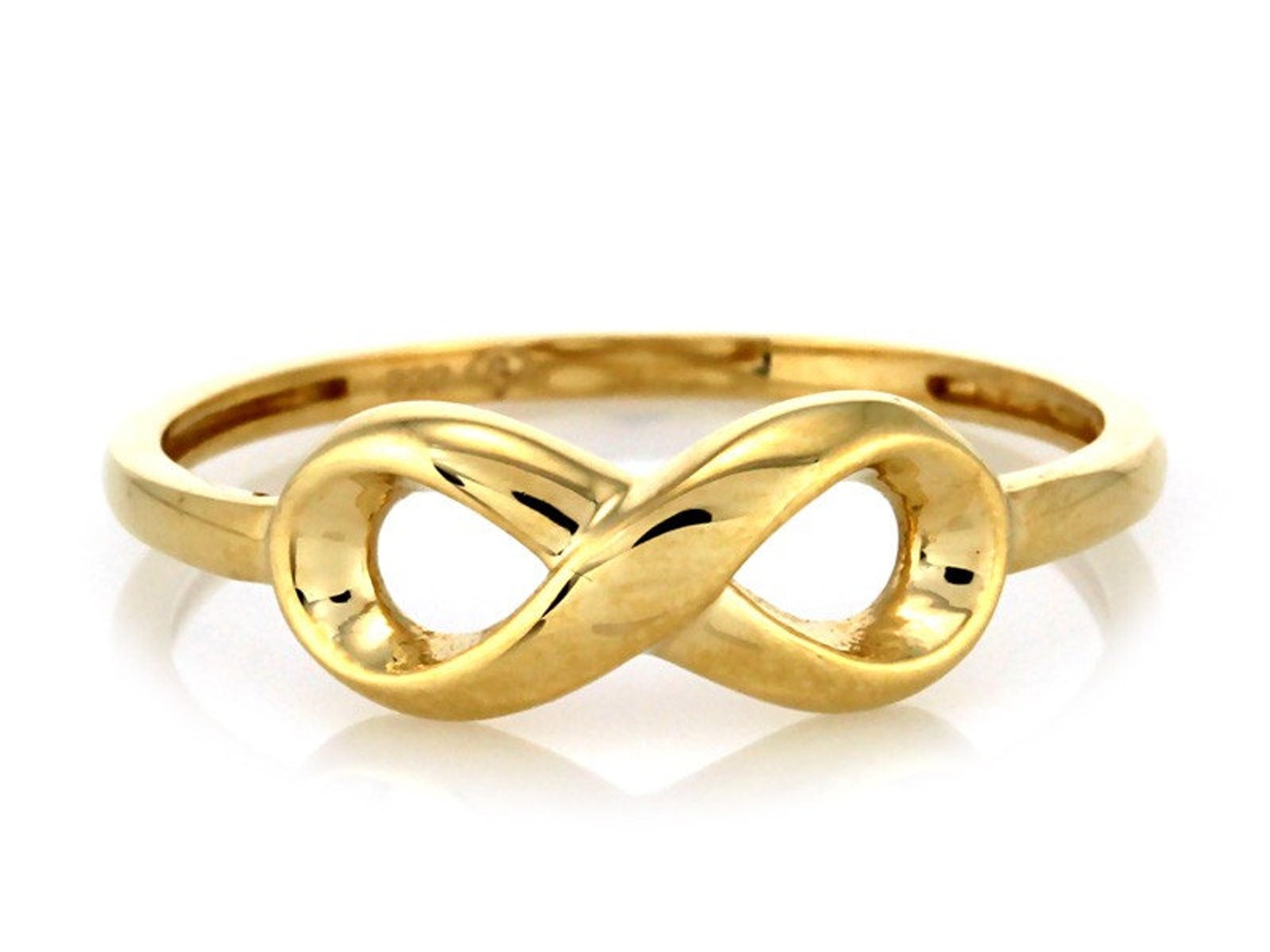 Dainty Infinity Ring Solid Gold 9K 9k ring Infinity Ring | Etsy