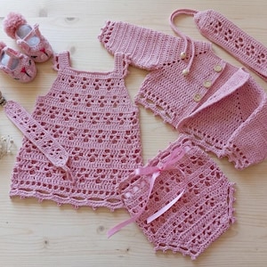 Conjunto Artesanal Bebé a Crochet hecho a.medida ir encargo