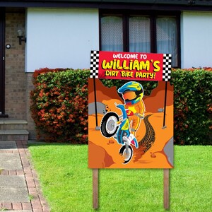 Dirt Bike Party Yard Sign Party Decorations