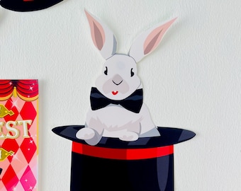 Magic Show Party Cutouts: Bunny, Dove, Poker Cards (Printable)