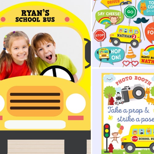 Wheels on the Bus Birthday Editable Party Kit Printables/ - Etsy