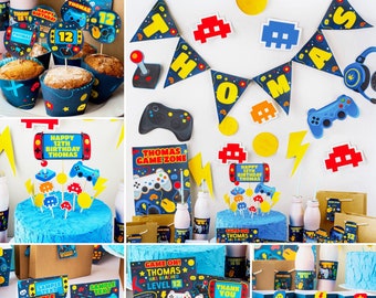 BIABISD 12 PCS Video Game Cupcake Toppers - Level Up Party Decor For Birthday Cakes - View #9