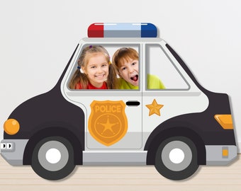 Police Car Photo Booth Props Printable/ Police Party Photo Props/ Police Patrol Vehicle Large Photo Prop Printable