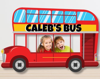 Red London Bus Photo Booth Frame, Editable Party Prop (printable) - Etsy