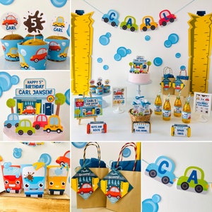 Car Wash Party Decorations Printable Kit / Carl's Car Wash Birthday Party Printable EDITABLE Kit