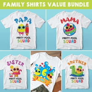 Summer Pool Party Family Birthday Shirt/ Water Slide Family Birthday Shirt